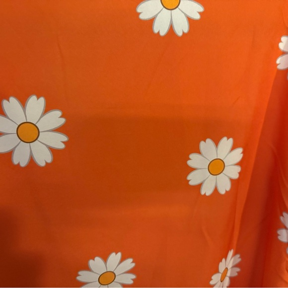 🌼 Orange Daisy Print Long Sleeve Blouse – XL – Unbranded 🌼 - Picture 5 of 7